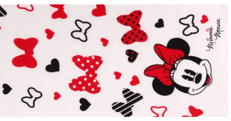 Minnie Disney Минни Микки Маус Полотенца пара хлопок марли большой лицо белый Полотенца мультфильм Мягкие висит детские Полотенца дети мальчик подарки - Цвет: Minnie