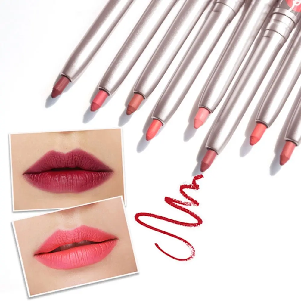 1 шт. губная помада Lipliner, брендовая косметика, стойкий водонепроницаемый пигмент, сексуальный красный розовый матовый Контурный карандаш для губ, модный набор для макияжа