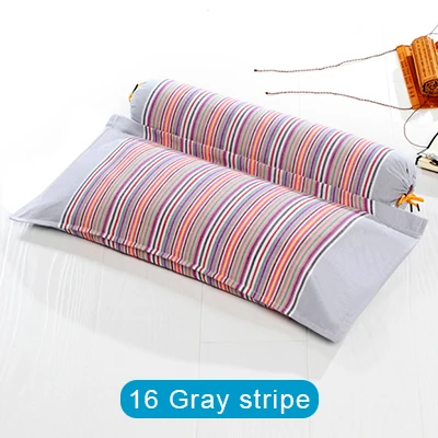 13-Gray-stripe Забота о здоровье гречневая подушка шелухи поддержка шеи шейки защиты полосой печати подушки для подарка путешествия постельные принадлежности Подушка для сна - Цвет: 13-Gray-stripe