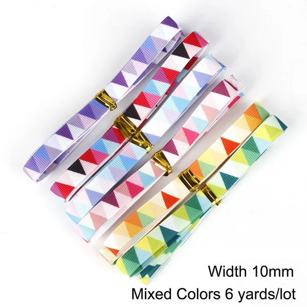 Color 7 5 ярдов 10 мм геометрический узор корсажная лента DIY аксессуары для головных уборов Свадебная декоративная подарочная упаковка - Цвет: Color 7