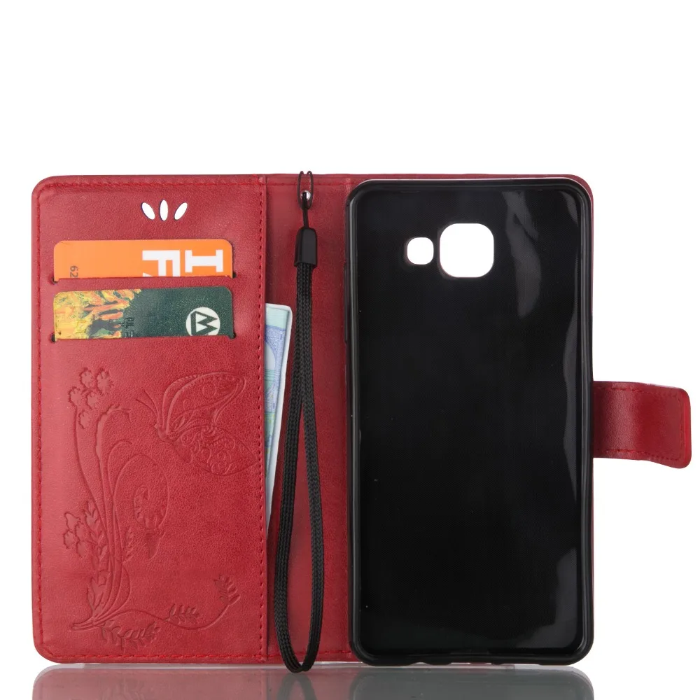 Чехол для Samsung Galaxy A3 2016 3 310 A310 SM-A310 A310F SM-A310F A310F/DS SM-A310F/DS бабочка кожаный чехол