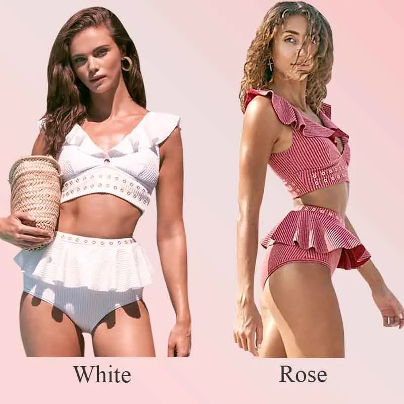 Новейший однотонный сексуальный купальный костюм с глубоким v образным вырезом