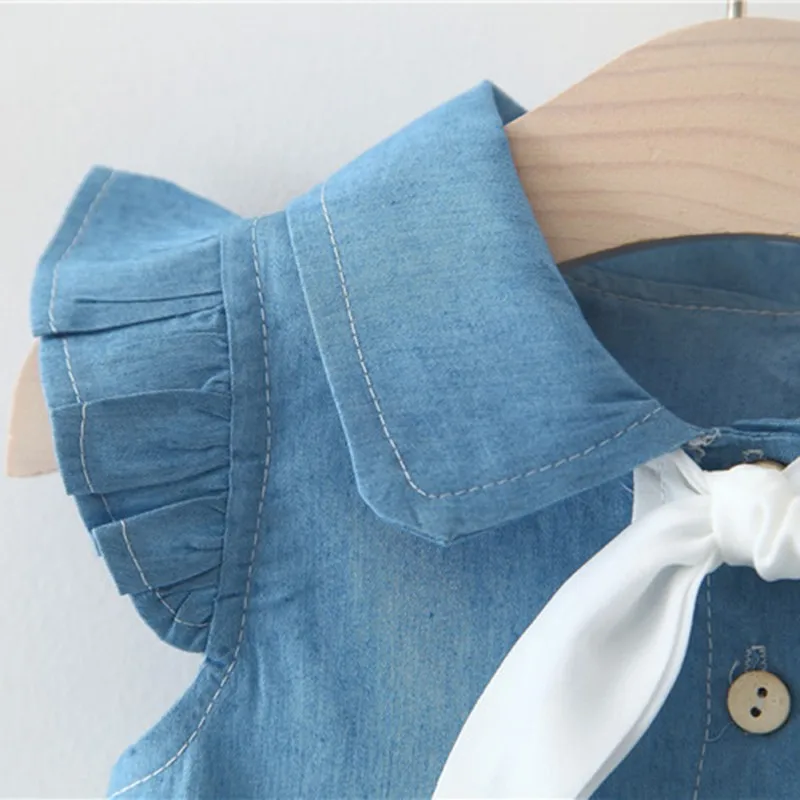 Летнее Повседневное платье для маленьких девочек детское в стиле пэчворк с