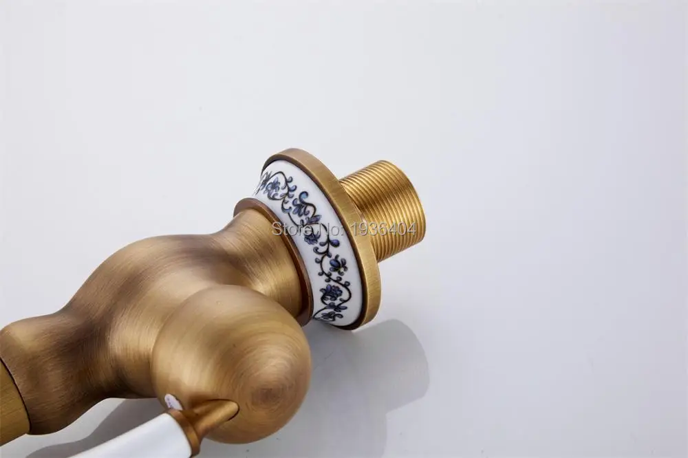 Basin Faucet Antique Brass Finished Mixer Tap Deck Mounted Vanity Vessel Sinks AF1088 | Обустройство дома