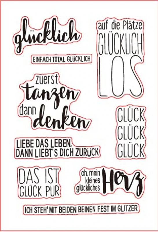 German Words LOS Transparent Clear Silicone Stamp for Seal DIY Scrapbooking Photo Album Decorative Sheets | Дом и сад