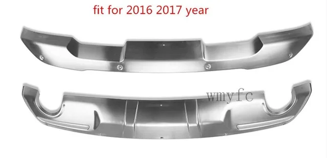 2016 to 2019 2pcs Для Ford Explorer 2013- Защита бампера Защитная Противоударная пластина высокое качество нержавеющая сталь передние+ задние автомобильные аксессуары - Цвет: 2016 to 2019 2pcs