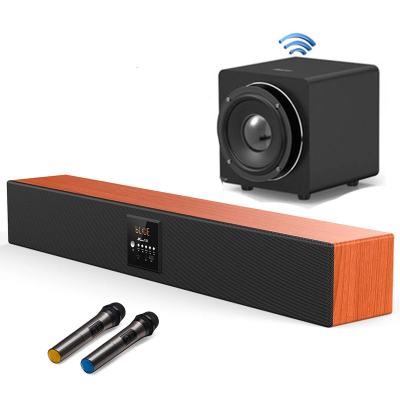 KTV домашний кинотеатр система караоке 5 1 Bluetooth деревянный ТВ - Цена: 