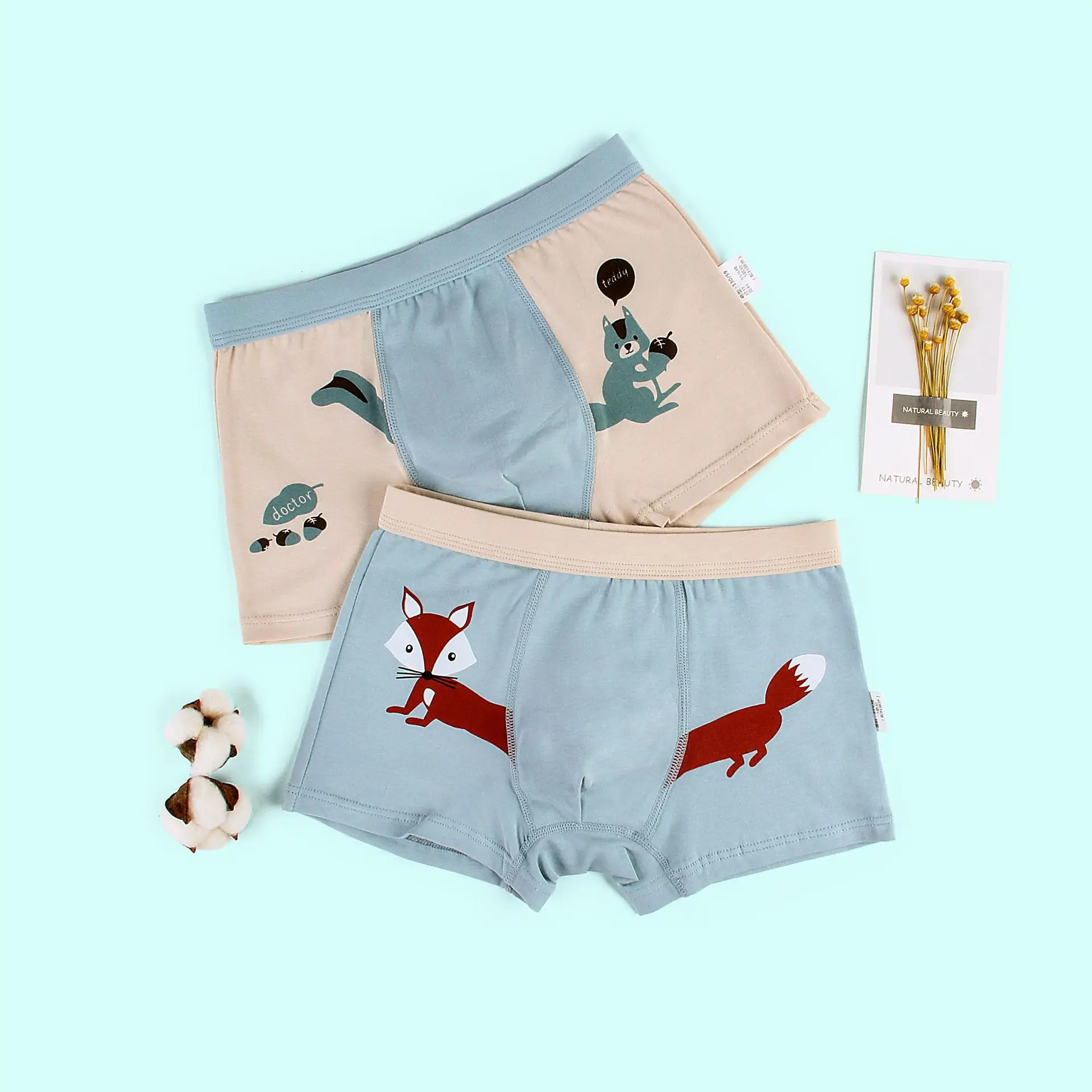 2 шт. хлопковые трусы боксеры для мальчиков|Нижнее белье| |