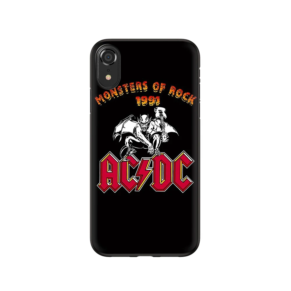 Ac dc acdc ТПУ Мягкий силиконовый чехол-накладка для Apple iPhone 5 5S SE 6 6S 7 8 Plus X XR XS 11 Pro Max - Цвет: B10