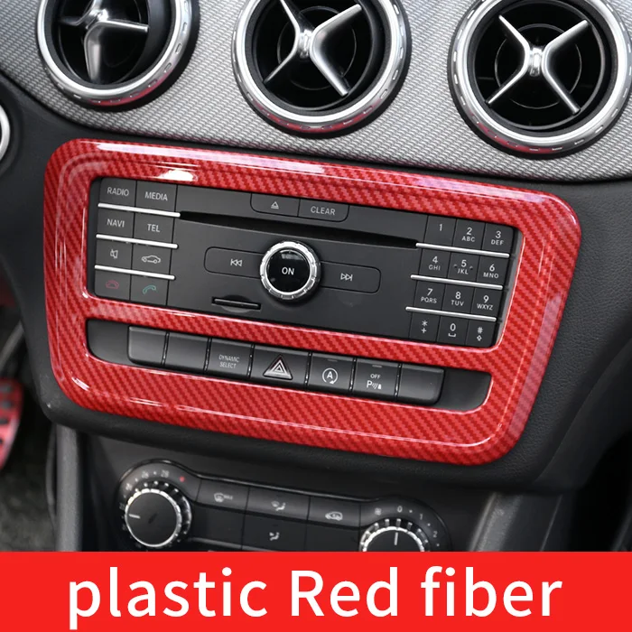 red fiber 1pcs Для mercedes cla w117 mercedes cla amg mercedes gla x156 amg cla 200 аксессуары benz cla 250 gla amg - Название цвета: red fiber 1pcs