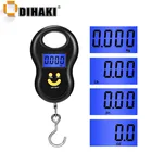 ЖК-дисплей 50кг х 10 г мини электронные весы для рыбалки и взвешивания Чемодан путешествия Вес ing безмен висит электронные весы с крючком Кухня Вес инструмент