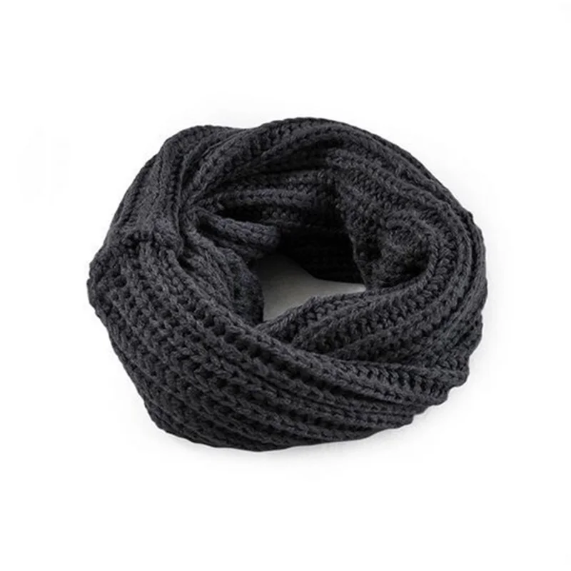 Новые модные зимние вязаные шарфы для женщин теплый Плетеный одиночный шейный