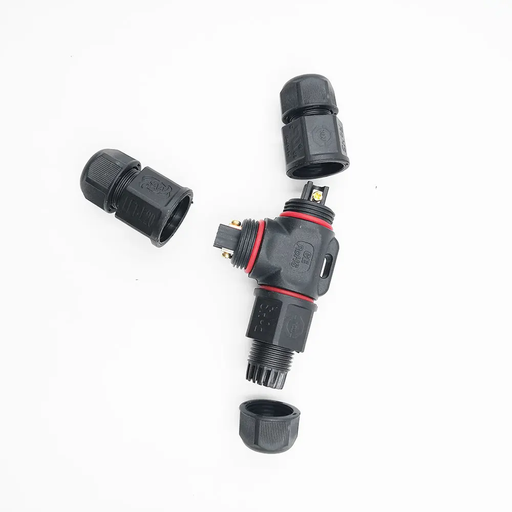 

High Quantity Waterproof Cable Connector Wire Waterproof L T type IP68 cable connector plug socket Male Female 2pin 3pin