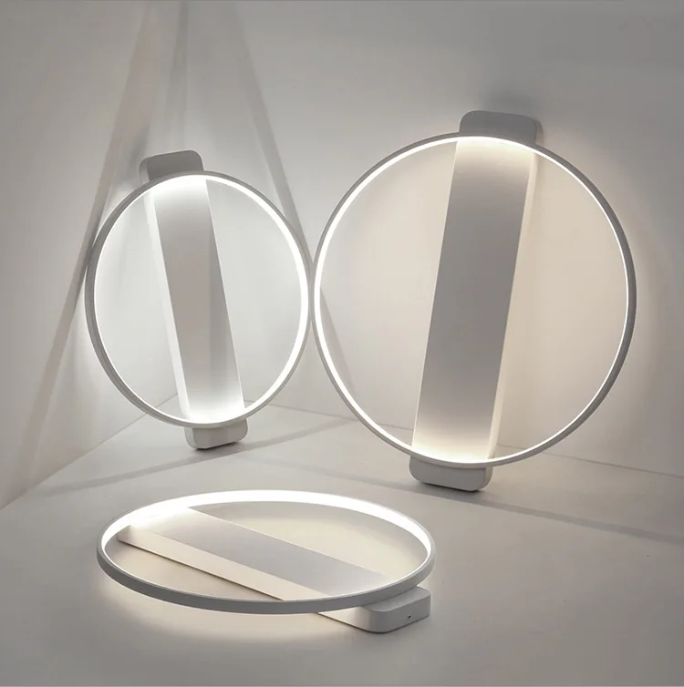 Простой креативный круговой потолочный светильник лампа белая ветка акриловый