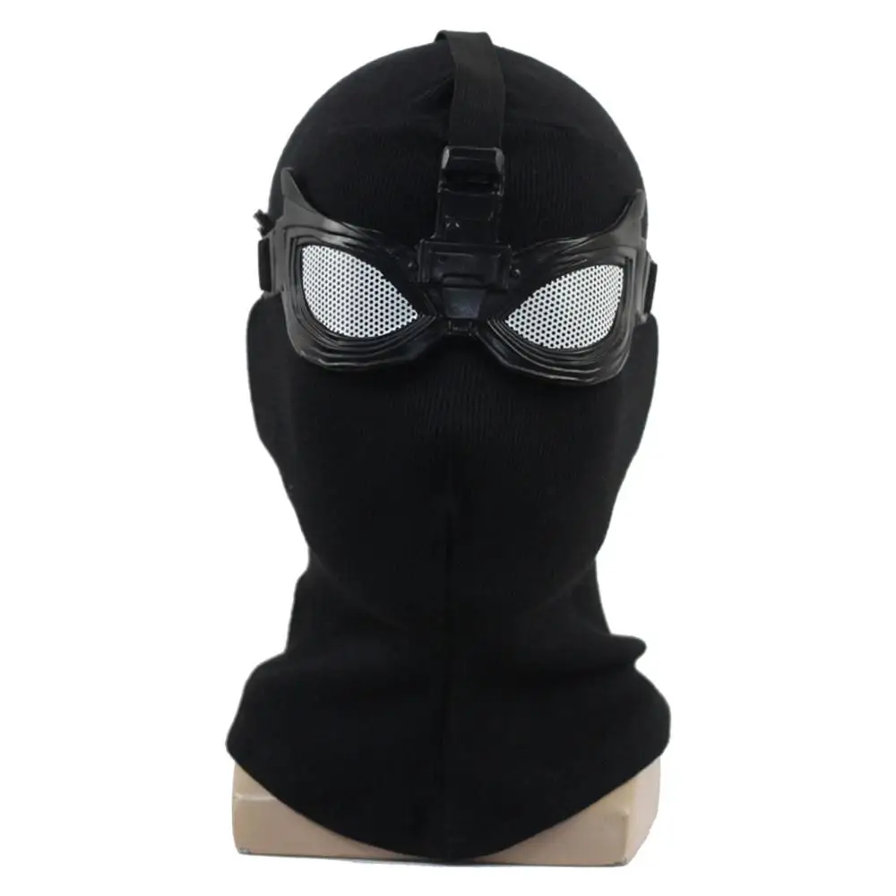 Mask Черный костюм для косплея Человека-паука; черный костюм Человека-паука для Хэллоуина; Карнавальная маска; обувь - Цвет: Mask