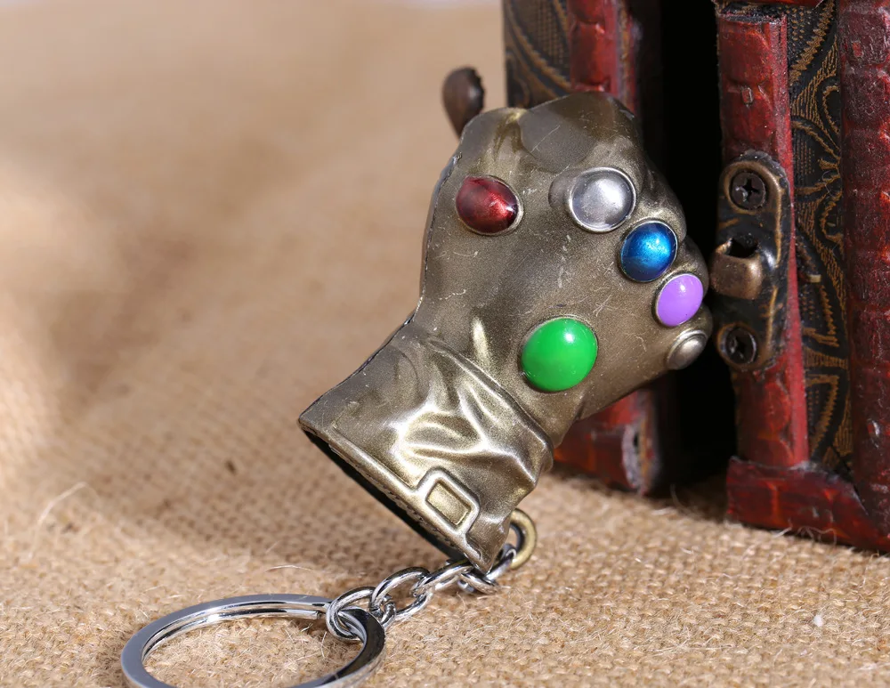 Металлический Бесконечность войны танос Gauntlet брелок Капитан Америка для ключей