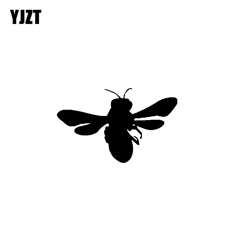

YJZT 14.5CM*8.9CM Dazzling Lovely Honey Bee Cool Delicate Vinyl Decal Cute Car Sticker Black/Silver C19-1335