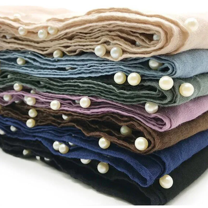 

2019 New Muslim Women scarf Hijab Hats Beaded Decorate Long Head Scarf Headscarf Turban Caps Indian Caps Wrap Cap