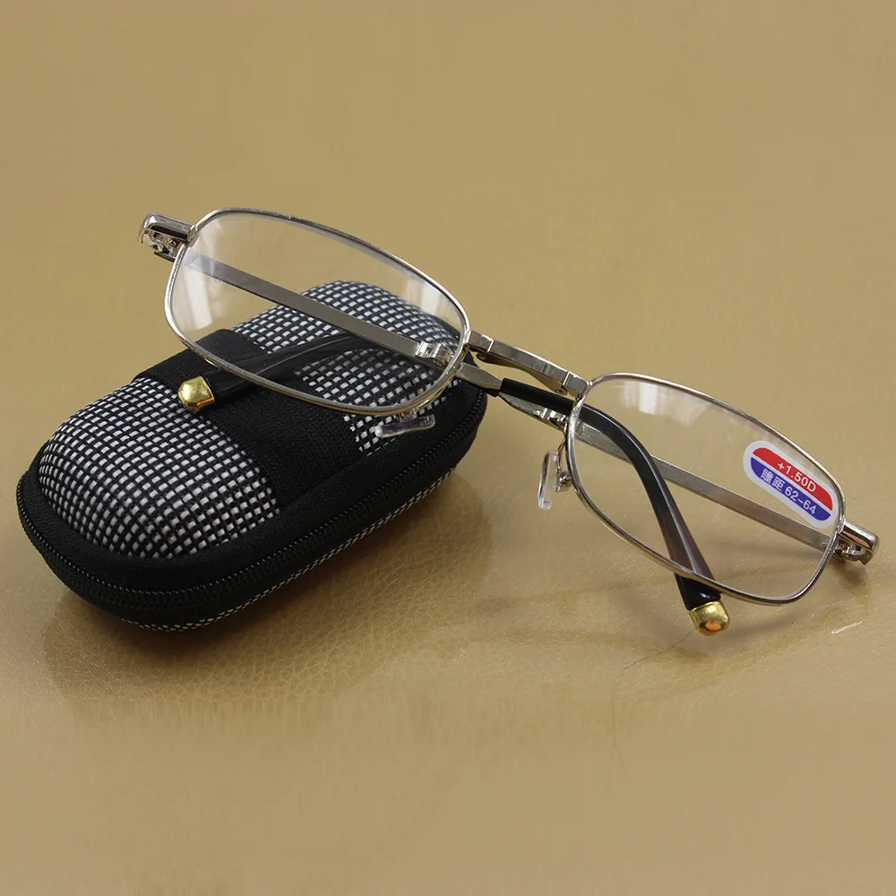 Фото MOONBIFFY практичный металлические складные очки для чтения с чехол + 1 5 2 0 3 4 0|Женские