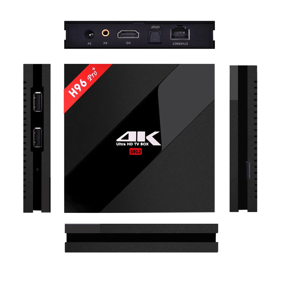 H96 Pro Plus Android 7 1 ТВ приставка Amlogic S912 Восьмиядерный медиаплеер Gbit LAN 5G WiFi BT4.1 3G 32G 2018|tv