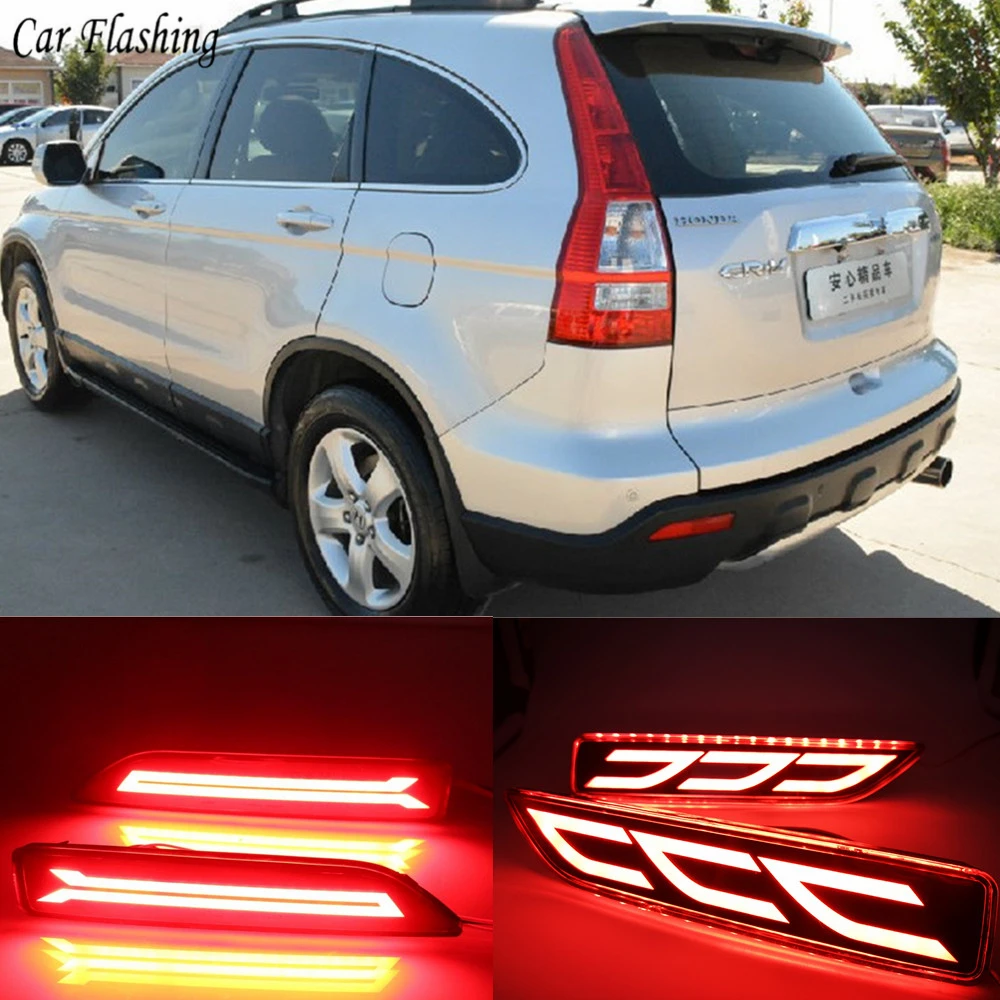 2 предмета в комплекте, для Хонда сrv CR-V 2007 2008 2009 Многофункциональный светодиодный Хвост заднего бампера светильник задний противотуманный фонарь авто лампа тормозной светильник отражатель