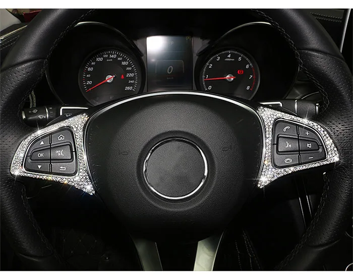 Алмазный переключатель для руля Кнопка Крышка отделка для Mercedes Benz W205 W213 A B C E GLK gla CLA класс интерьера декоративные блестки