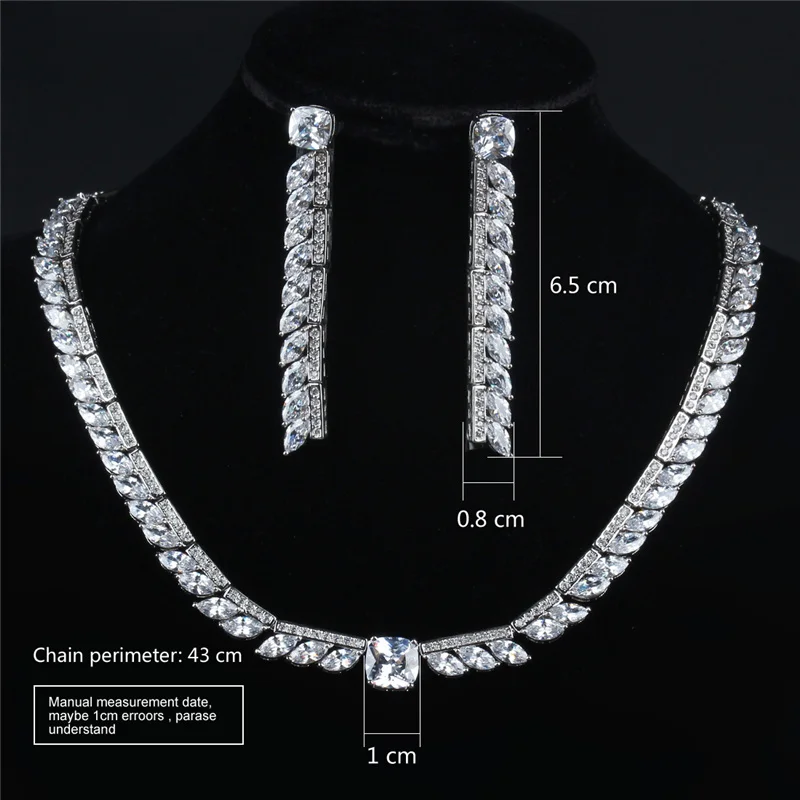 Бейлин Новинка 2017 года Роскошные Цирконий Свадебные комплект ювелирных изделий