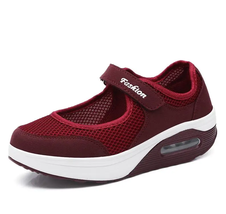 Akexiya/Осенняя женская обувь на плоской платформе дышащая для бега с воздушной