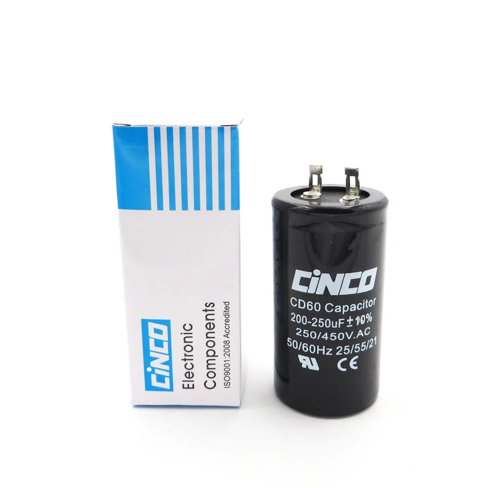 200 250 мкФ 450 в переменного тока прибор двигатель запуска конденсатор CD60 воздушный