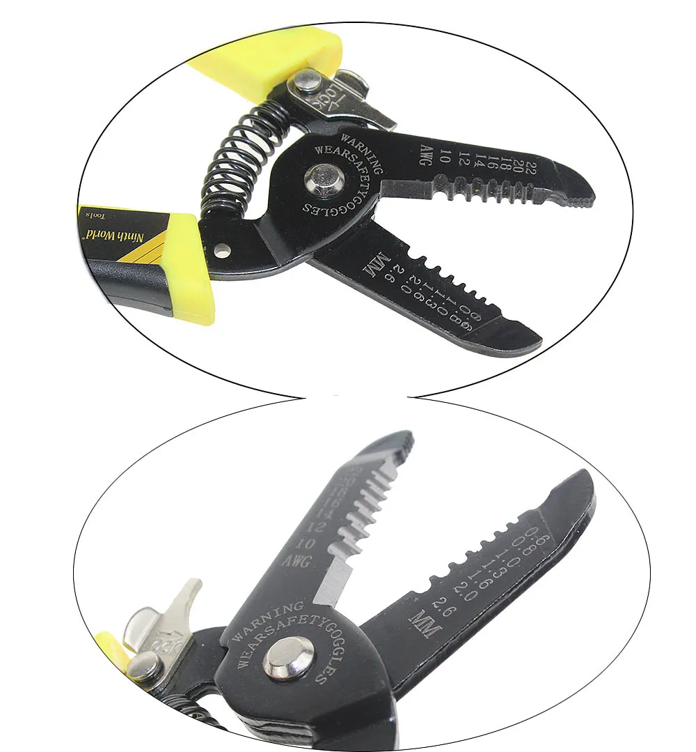

Manganese Steel Portable Wire Stripper Pliers Crimper Cable Stripping Crimping Cutter Multi Electrician Hand Tool