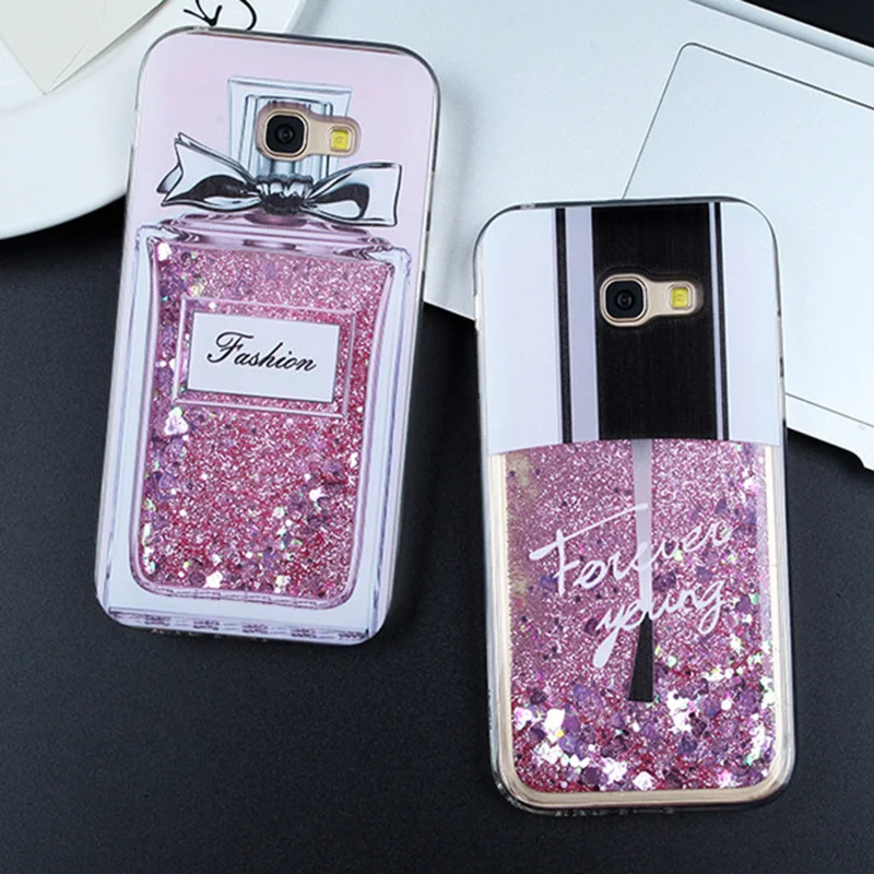 Glitter Cover For Samsung Galaxy J5 J7 2017 A5 A3 Perfume Quicksand Dynamic Liquid Pro |