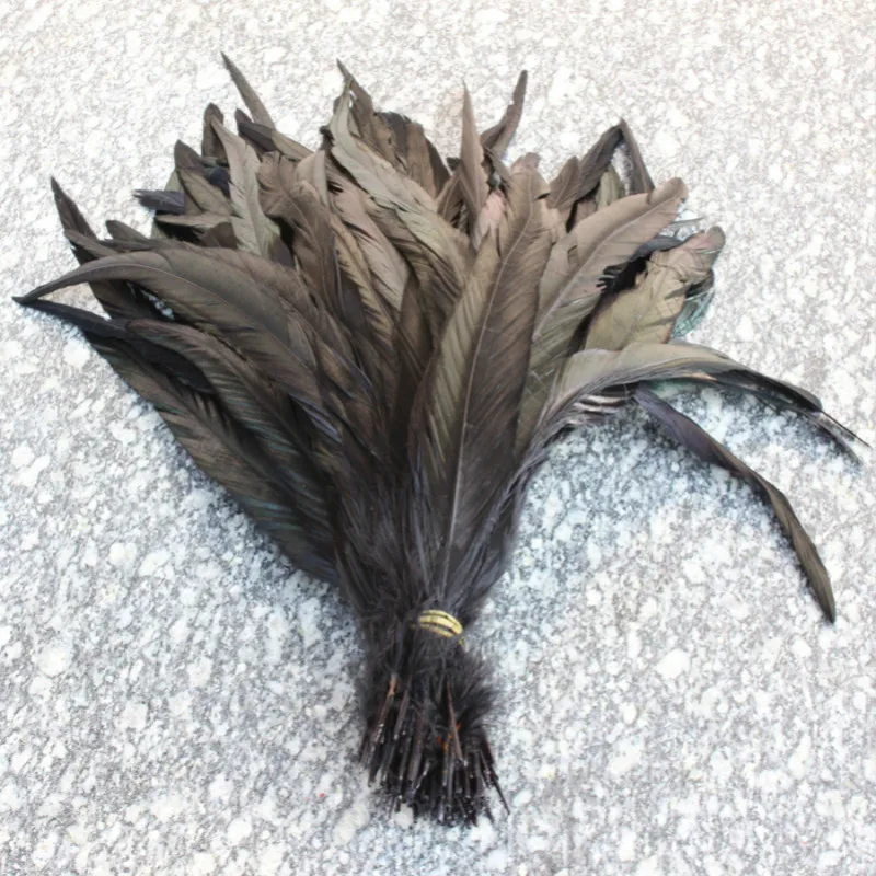 

Оптом 50 шт./лот натуральные черные красивые петушиные перья 30 - 35 см 12 -14 дюймов