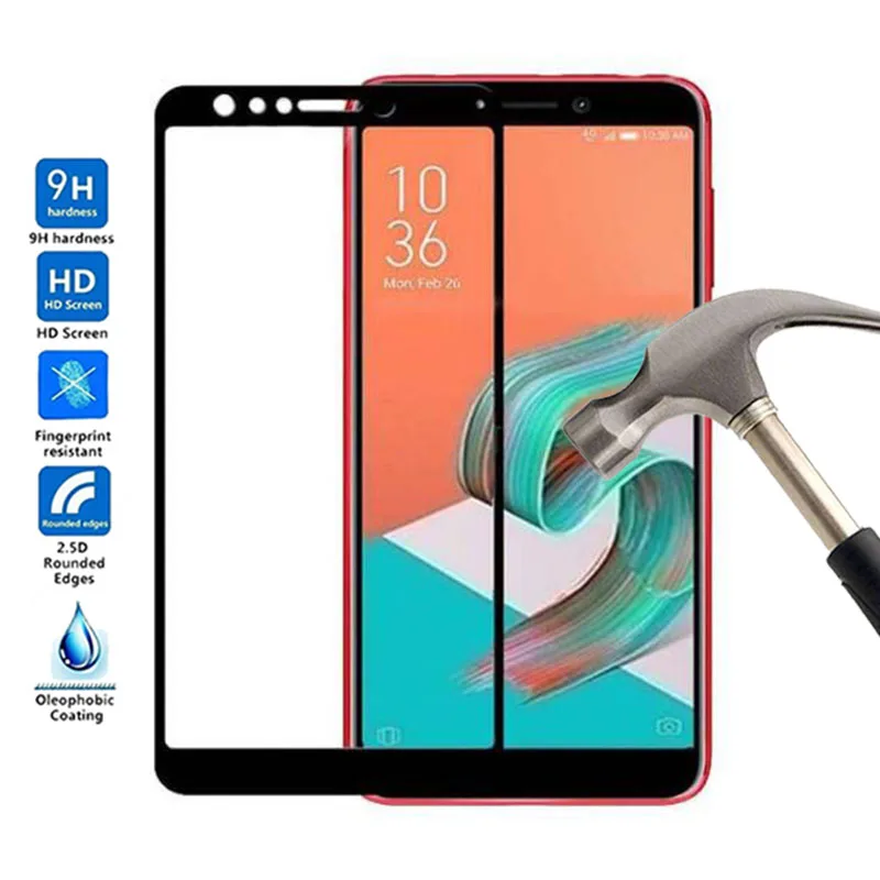 Полное покрытие из закаленного стекла для Asus ZenFone 5 Lite 2018 ZC600KL X017DA 6 0 дюймов