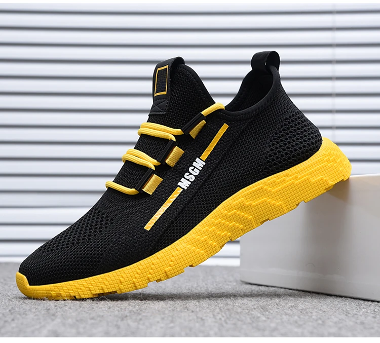 Марка vesonal/Новинка года; сетчатые мужские туфли Flyknit; Повседневные Легкие дышащие удобные мужские кроссовки для прогулок; теннисная обувь