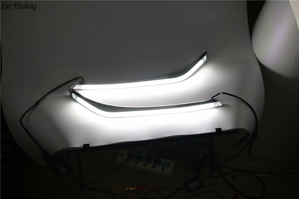 2 шт. светодиодные дневные ходовые огни светильник желтый указатель поворота