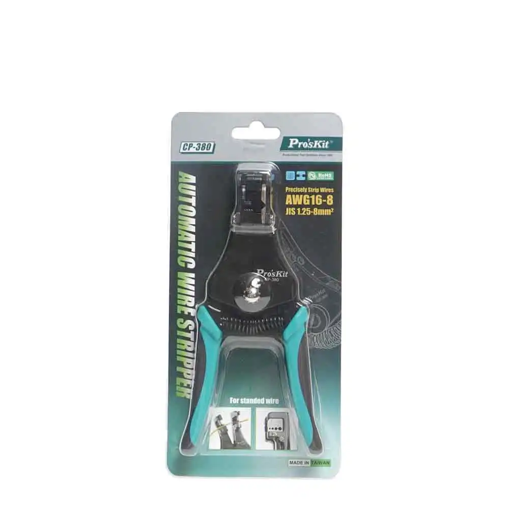 Pro'sKit CP-380 автоматический инструмент для зачистки проводов чрезвычайно точный инструмент для зачистки проводов для 16-8 AWG удалить изоляцию без повреждений