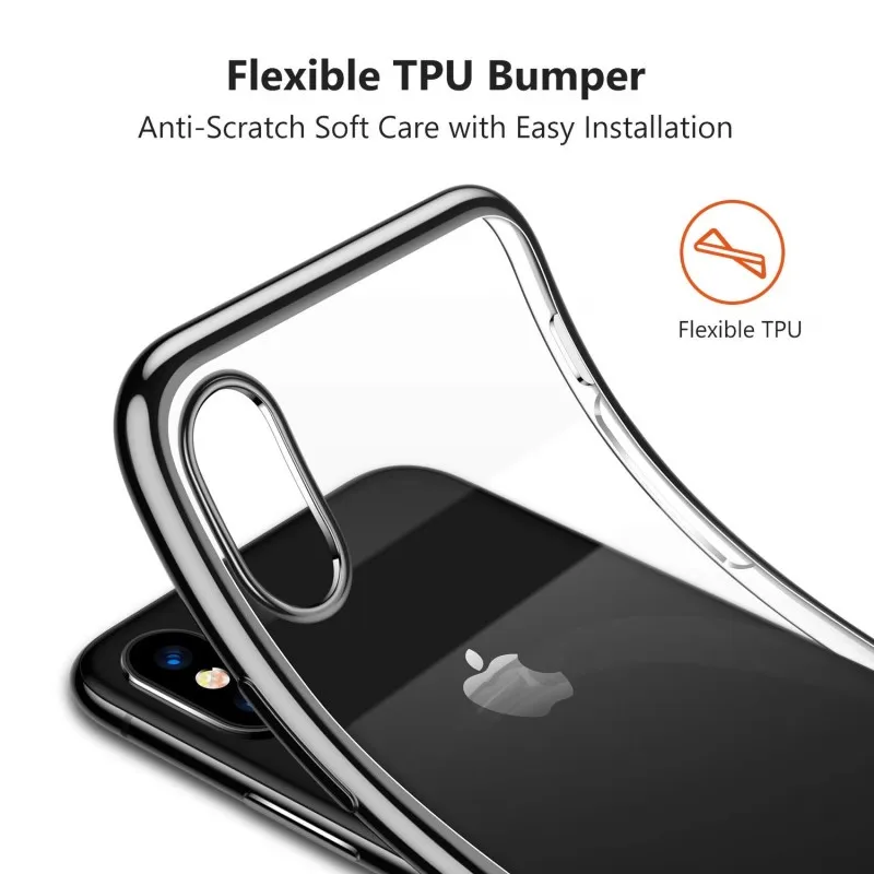Роскошные мягкие чехлы из ТПУ для iPhone 7X8 6 6S Plus блестящий чехол с покрытием XS Max XR