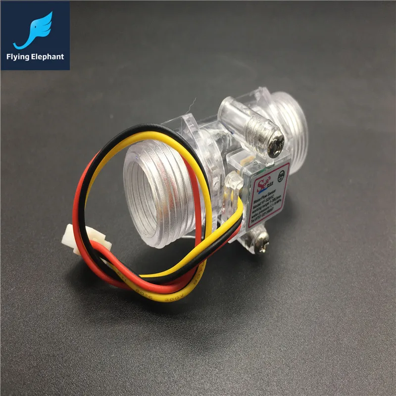G1/2 ''прозрачный поток сенсор турбина расходомер 5 24VDC 1 30L/мин|meter sensor|meter cablemeter