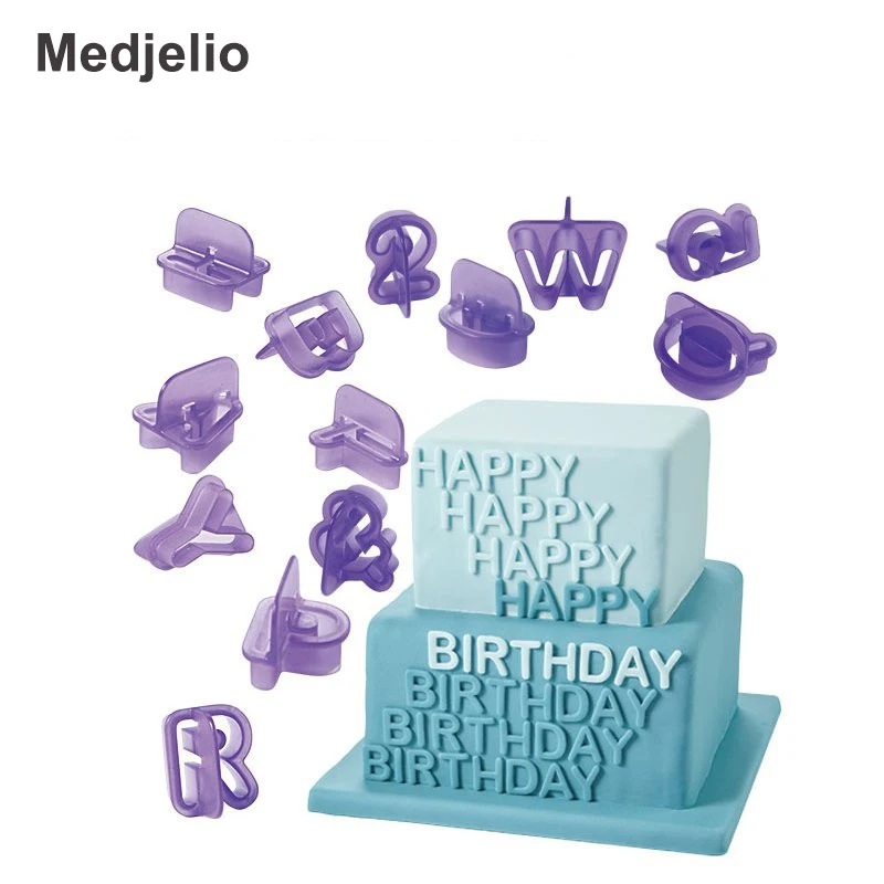 Medjelio 40 шт./компл. с цифрами и символами пластиковые формы для помадки инструменты