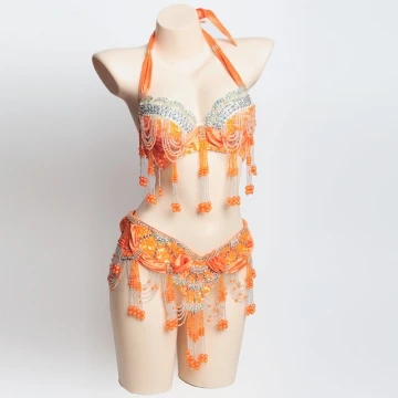 Новинка 2017 бюстгальтер для танца живота + ремень костюм девочек комплект одежды