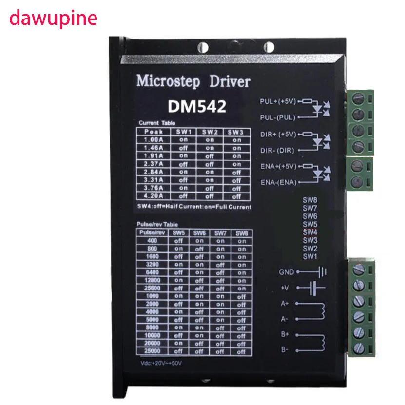 Двухфазный контроллер шагового двигателя daupine DM542 Цифровой Драйвер 18-48 В