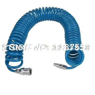 

Blue 9m 29.5Ft 8mmx5mm PU Coil Pneumatic Hose Tube for Compressor Air Tool