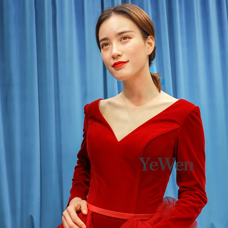 Красные вечерние платья нарядные вечернее платье Vestidos De Noche Largos Elegantes Fiesta 2020
