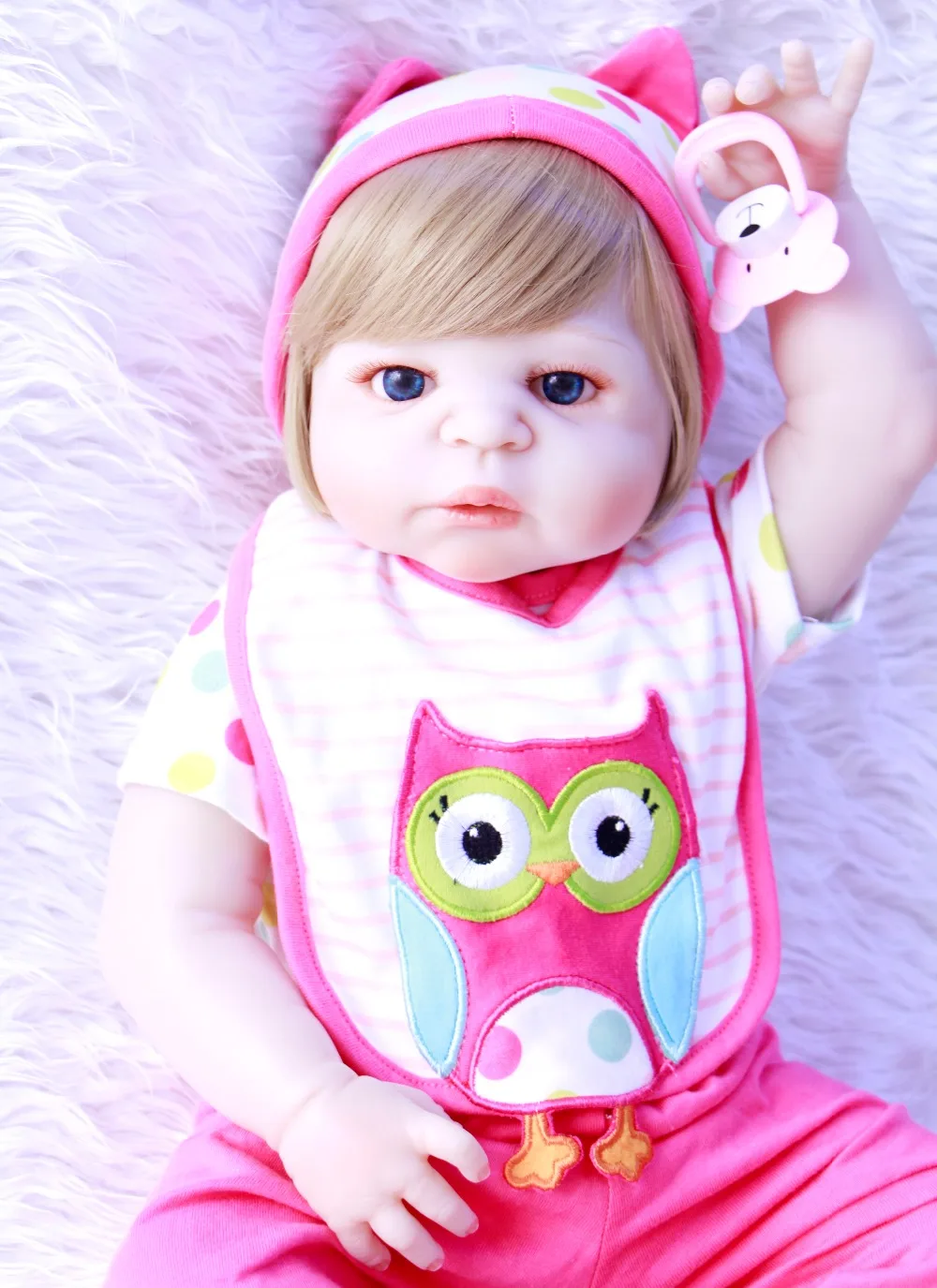 Полностью Силиконовое тело для новорожденных 23 дюйма белая кожа детей