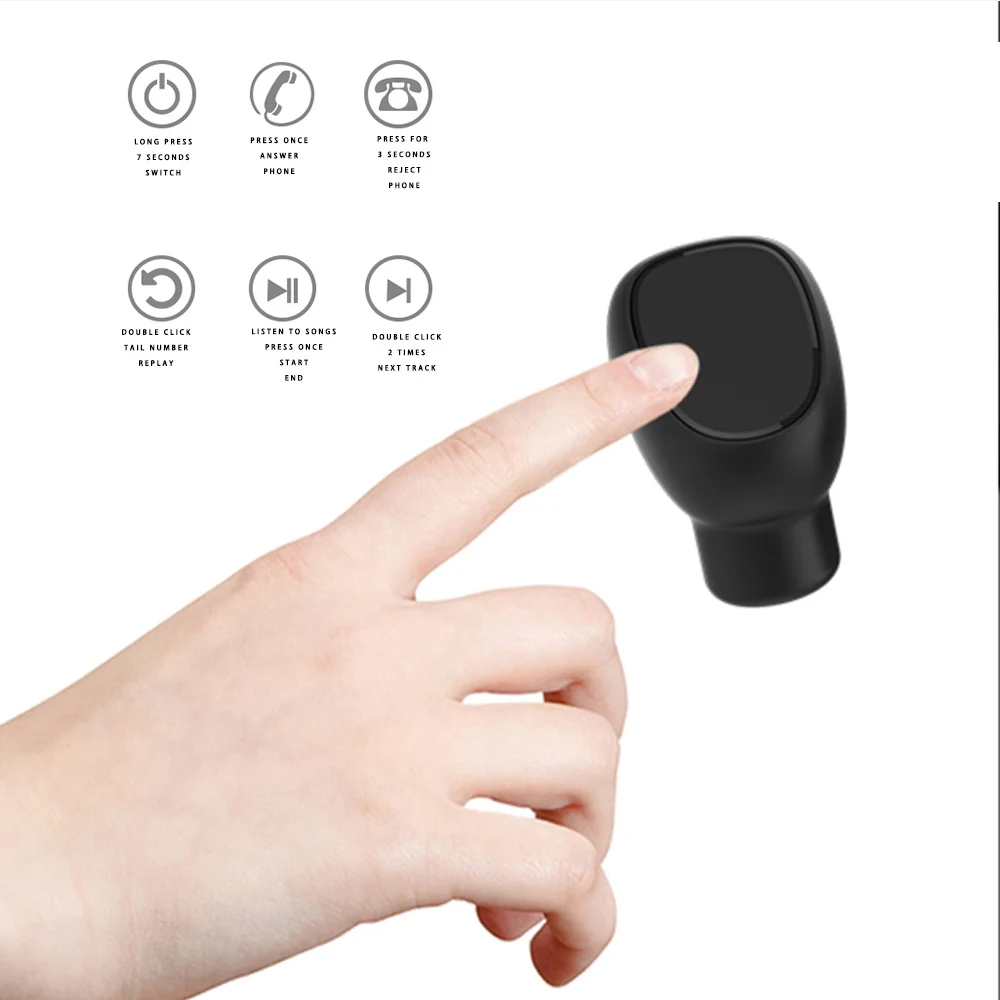 X1 мини Bluetooth гарнитура наушники-вкладыши Наушники V5.0 Беспроводная