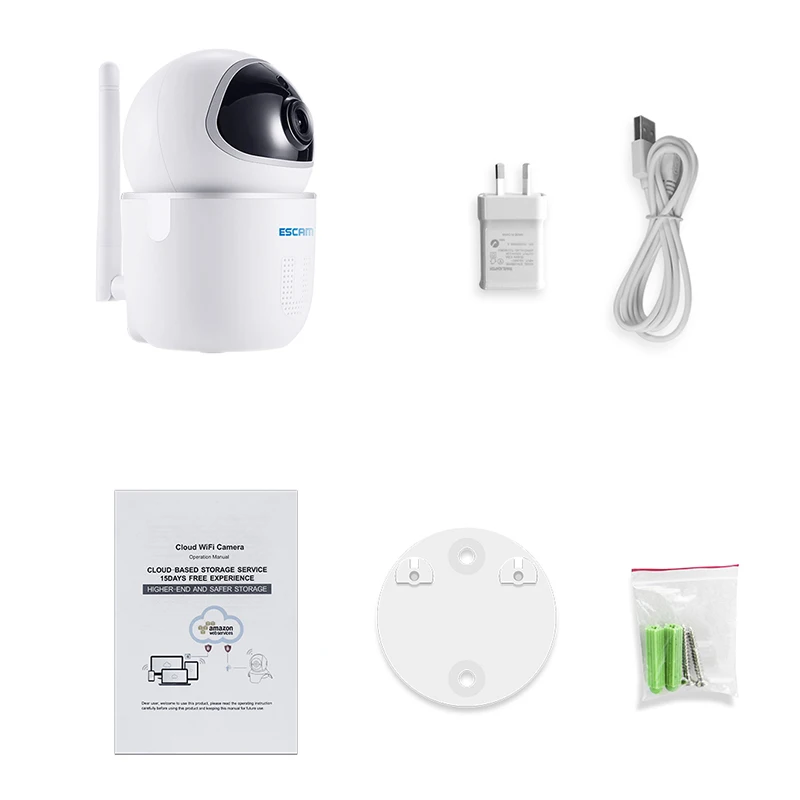 ESCAM QF009 2MP HD 1080P IP камера Облачное хранилище WIFI Беспроводная PTZ сеть управления Wifi