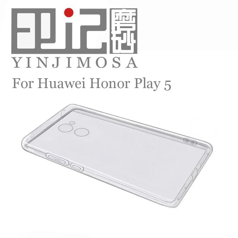 2 Pieces YINJIMOSA Transparent Phone Cases For Huawei Honor Play 5 Case Soft Shell Cover Funda Bag |