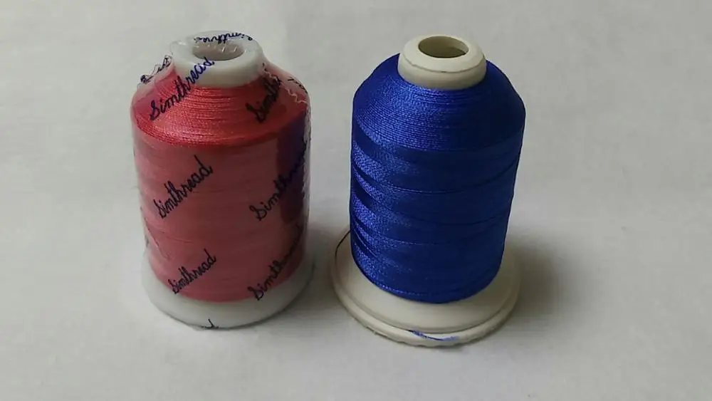 Deep Rose and Blue Качественная красная/синяя полиэфирная вышивальная машина, нить для компьютерной вышивальной машины Simthread - Цвет: Deep Rose and Blue