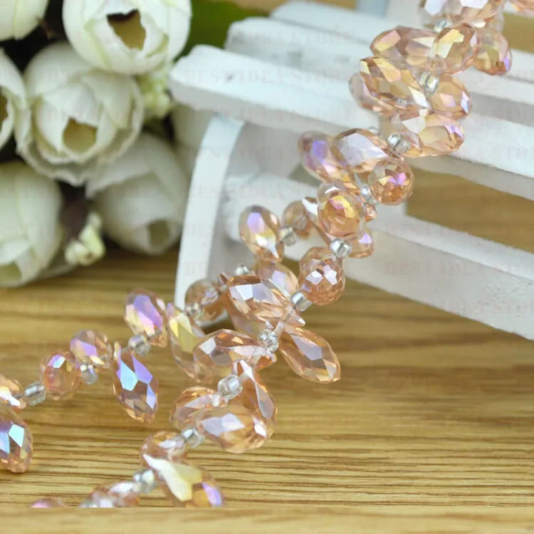 Розовые подвески с огранкой бриолет 100 шт. 6х12 мм|teardrop beads|beads diybriolette pendant |
