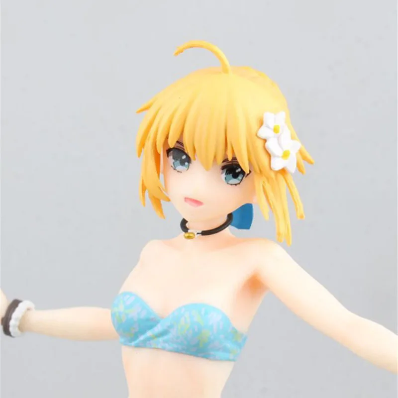 Аниме Fate stay night figure EXTELLA Saber синий купальник для летнего отдыха Ver. ПВХ фигурка